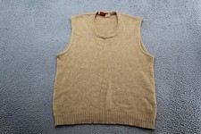 VTG Jantzen Scotch Tumbler Beige Wool Knit Sweater Vest Men's Size L Golf