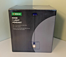 Homebase 1 Light Pendant - Open Framed lightbulb Navy Ceiling Light New In Box