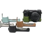 PU Leather Half-Body Camera Case Cover Shell for Sony A6400 A6300 A6000 A6100