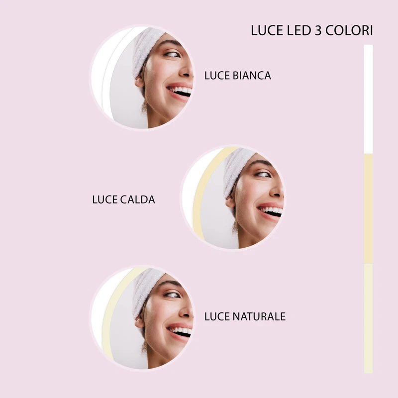 Specchio Bellezza per Trucco GIRMI Stupenda Make-Up Portatile con Luci LED, fotografia 9 di 11