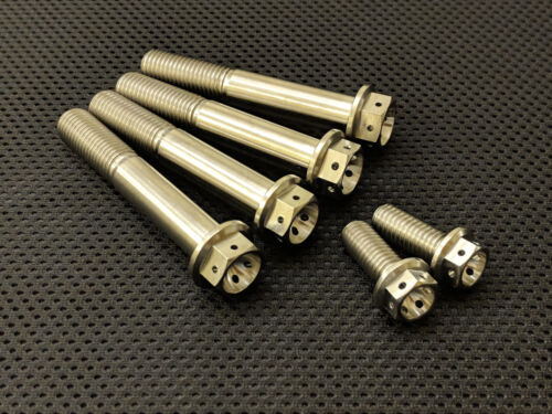 Suzuki GSXR600 K3-K5 Drilled Titanium Brake Caliper Bolts 03-05 Full Set Ti Race - Picture 1 of 4