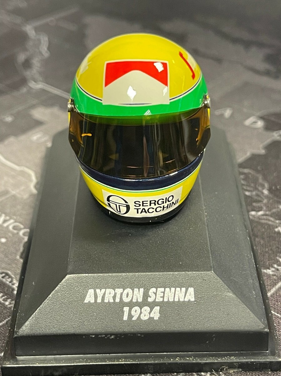 Minichamps 1/8 Ayrton Senna Helmet Toleman Motorsport No.19 1st F1 GP Brazilian F1 GP Rio De Janeiro 1984