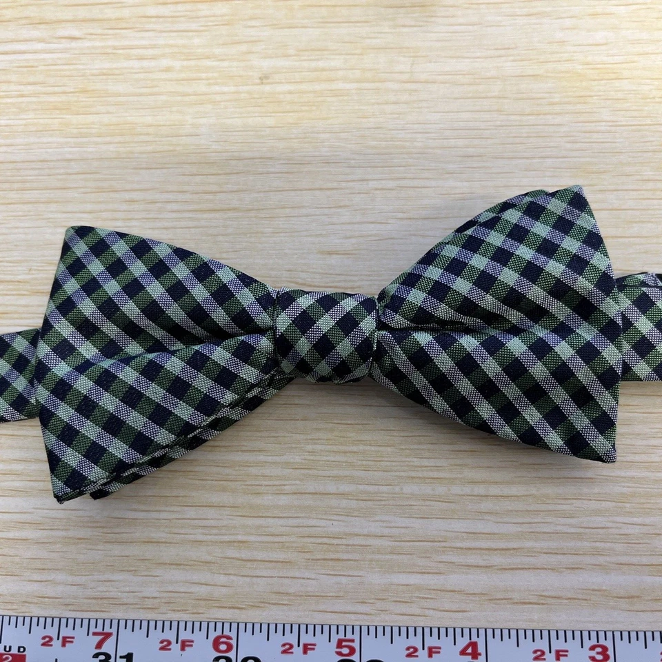 Pajarita de hombre Countess Mara Martin fácil preatada verde cuadros gingham Foto 2 de 4