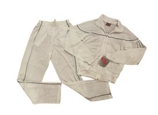 NOS Vintage Nike White Blue Warm Up Zip Jacket And Pant Tracksuit Mens Size M