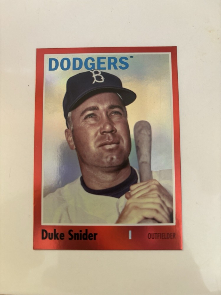 Duke Snider 2024 Topps Archives #114 Red Hot Foilboard Serial Numbered 30/50