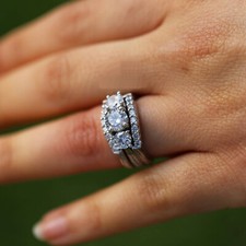 Las Mejores Ofertas En Cubic Zirconia Anillo De Plata De Ley 5 Joyas De Compromiso Y Boda | EBay