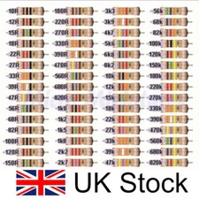 20 x 1/4W 5% Carbon film Resistors - 1/4 Watt 10 ohm to 1M ohm 0.25W Resistor