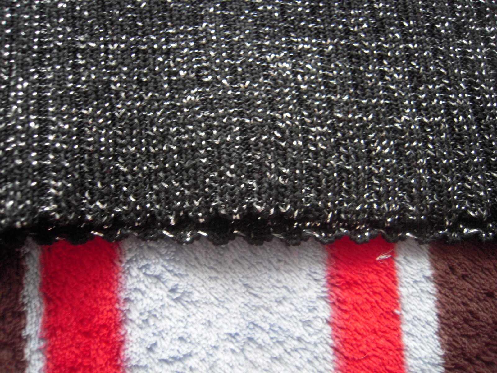 VTG BLACK & GREY POLY BLEND SOLID PATTERN W BACK … - image 9