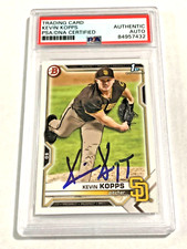 Kevin Kopps autograph signed 2021 1st Bowman baseball card PSA BD7 ARKANSAS slab