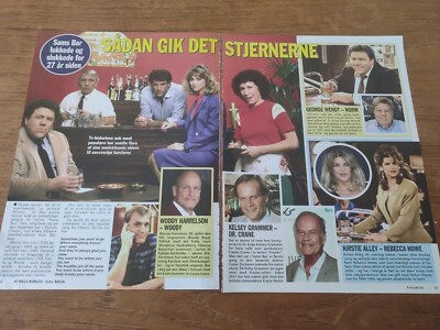 CHEERS  WOODY KIRSTIE ALLEY SHELLY  LONG TED DANSON  Clipping Article U287