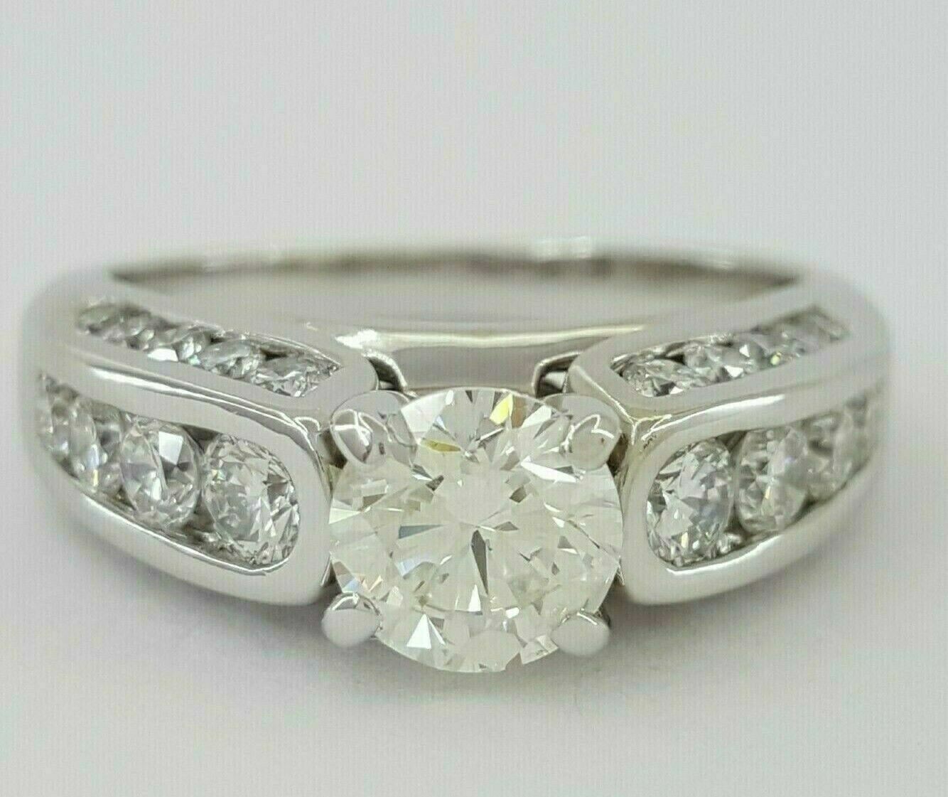 14K White Gold 1.5Ct Round Cut Lab-Created Diamond Wedding Birthday Special Ring