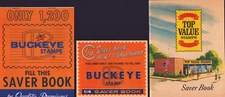 Vintage Buckeye Premium Stamp Top Value Lot of 3 Saver Books Unused N/MNT