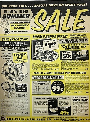Burstein-Applebee Supplement Electronics Catalog for 1962 Stereos, Components #1