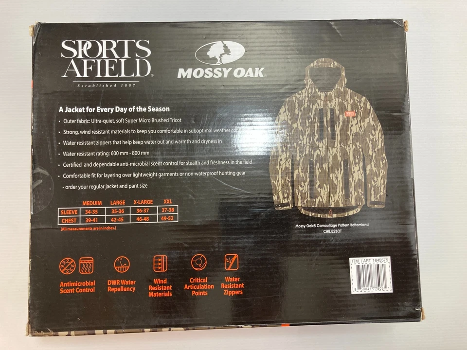 Sports Afield - Mossy Oak - Pursuit Series Mid-Weight Hunting Jacket Medium - Image 2 of 2