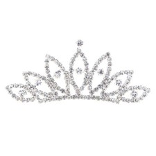 Children Crown Tiara Pageant Rhinestone Headband Comb Costum Accessories Jewelry