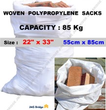 100 X WOVEN LARGE EXTRA HEAVY DUTY RUBBLE SAND BAG SACKS POLYPROPYLENE BUILDER .