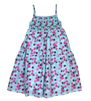 YIGGA Mädchen Sommer Trägerkleid mit Unterrock Allover-Print Baumwolle 134/140 - Bild 1 von 3