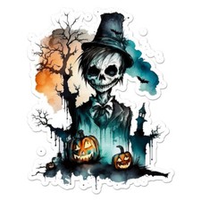 Halloween Scary Zombie , Vinyl Decal Sticker, Indoor Outdoor, 3 Sizes, 11902