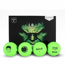 Volvik Golf Vivid XT Marvel Hulk 4 Balls & Ball Marker Limited Edition