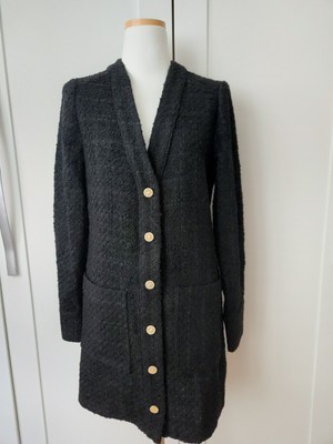 Zara Kleid Tweed Schwarz Neu Mit Etikett Blazer S