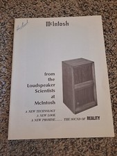 ORIGINAL Mcintosh Dealer Product Catalog MC-1c 1970s Spec Sheet speakers