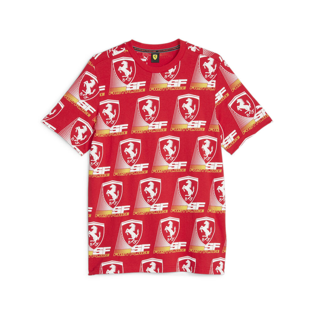 Футболка с круглым вырезом и коротким рукавом Puma Sf Race Aop, мужские повседневные топы размера XXL, 62094