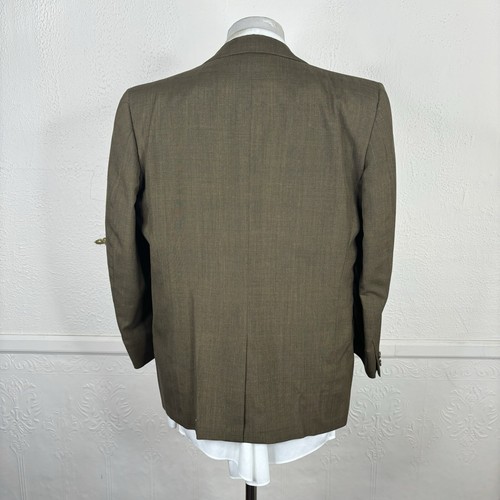 Vintage 1970s Bespoke 2 Piece Suit Mens 42S 34x29 Brown Plaid - Picture 5 of 13