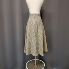 Vintage 90s Japanese School Girl Windowpane Plaid Skirt XS