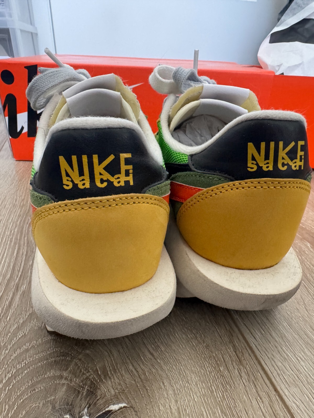 SACAI X NIKE Nike Sacai x LDWaffle Green Gusto taglia 8US uomo arancione giallo 2019 BV0073 300