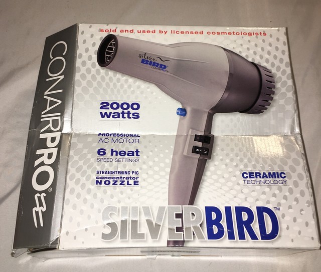 Conair Pro Silver Bird SB307W 2000W Professional Hair Dryer Gray for sale online eBay
