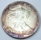 2001 American Eagle 1 oz Fine Silver Dollar - Toning Toned Bullion Ounce - H135