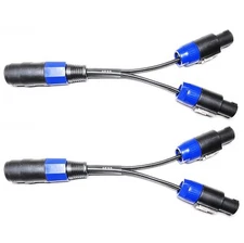 Cess186 Speakon Splitter Cable Speakon Break Out For Speaker Cable 2 Pack 1fema