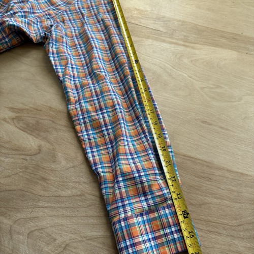 Polo Ralph Lauren pomarańczowa krata bawełna Oxford koszulka z guzikami XL bez prasowania - Zdjęcie 10 z 10