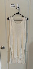 Main Strip Beige Distressed Sweater Dress women’s size L