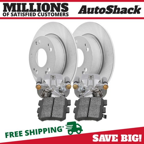 Rear Brake Calipers Pads Rotors for 20032007 Honda Accord 20042008