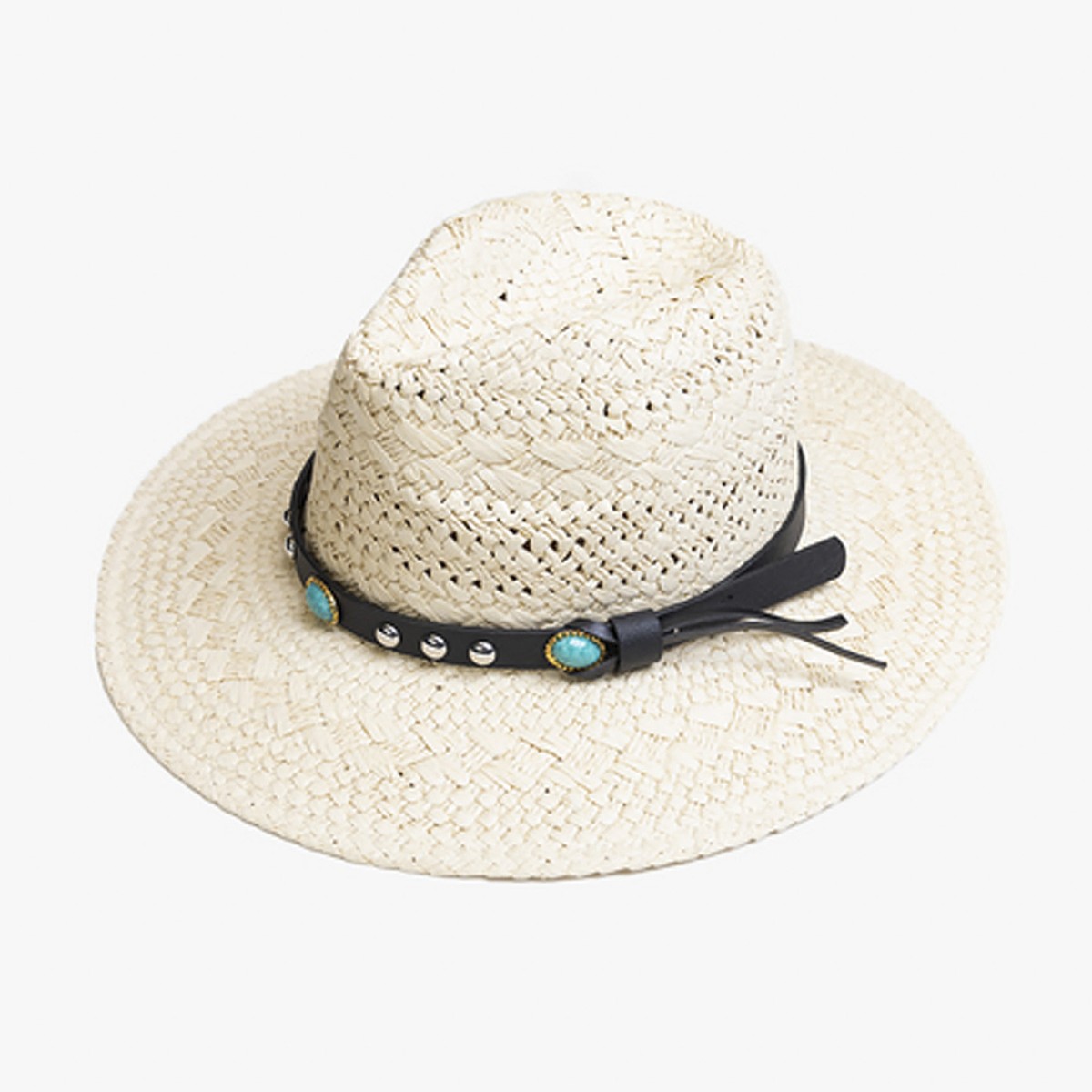 Turquoise and Tan Fedora Amazon.com: Turquoise, Brown and Black Western Style Hat  main image 2