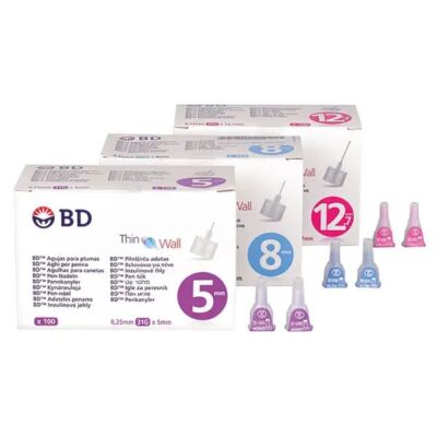 Bd Thin Wall Pen-Nadeln | 100 Stk | verschiedene Größen | Verfall: 03/2029