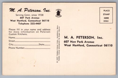 M.A. Cartolina Peterson Custom Kitchens West Hartford CT Connecticut J14 - Foto 2 di 3