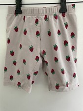 Hanna Andersson Kid Girl Strawberry Print Elastic Cotton Pull On Shorts Pink 6-7