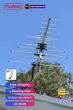 Powerful Yagi Outdoor HD TV Antenna 200 Mile Range Attic Roof Install