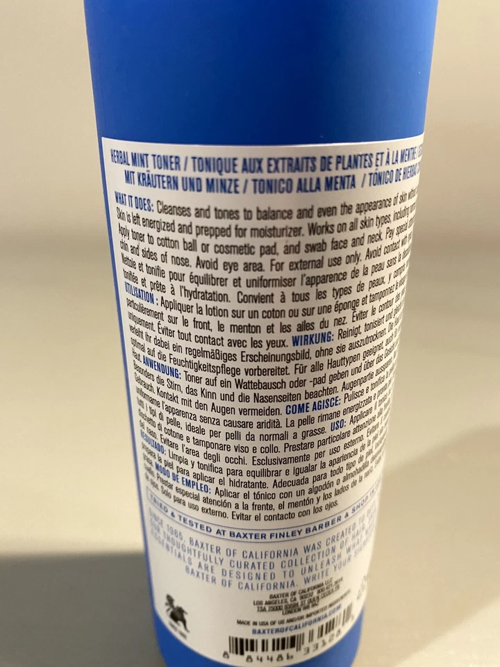 Tónico herbal Mint Baxter of California 8 fl oz. NUEVO EN CAJA PRECINTADO Foto 3 de 4