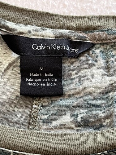 Calvin Klein Jeans Womens T-Shirt Medium Brown Camouflage Chest Pocket Tee - Bild 5 von 9