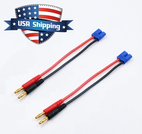 4mm Banana Plug To EC3 Charging Cable – IMax Adapter For LiPo Battery, Model Making 4 thumbnail image