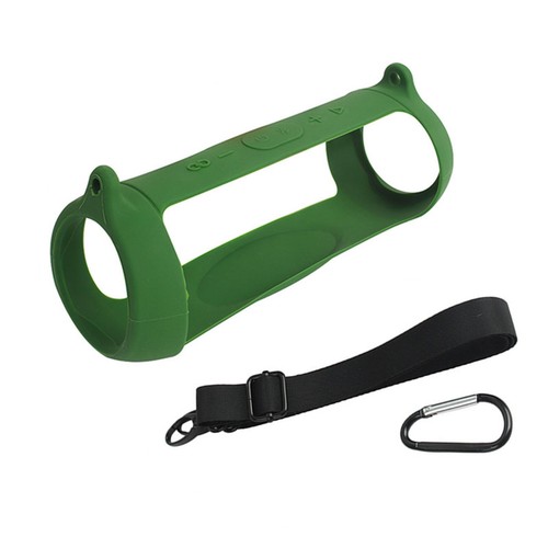Green Silicone Cover Pad With Strap For JBL Charge 5 Bluetooth Speaker w - Picture 2 of 12