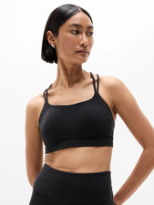 Athleta Perfect Form Bra A-C Sports Bra  Black Small 626672 NEW