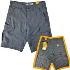 CARHARTT Force Relaxed Fit Ripstop Cargo Work Short 31 x11" BS3543-M NWT 55 Gray
