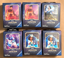 Disney Lorcana Deck Box Lot Of 6 New In Package 80 Card Deck Box