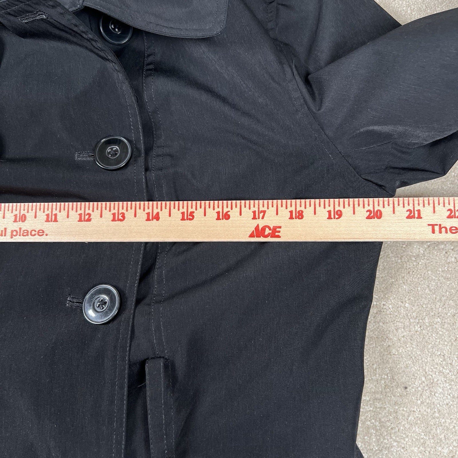 Relativity Jacket Black Button Front Collared Pol… - image 7