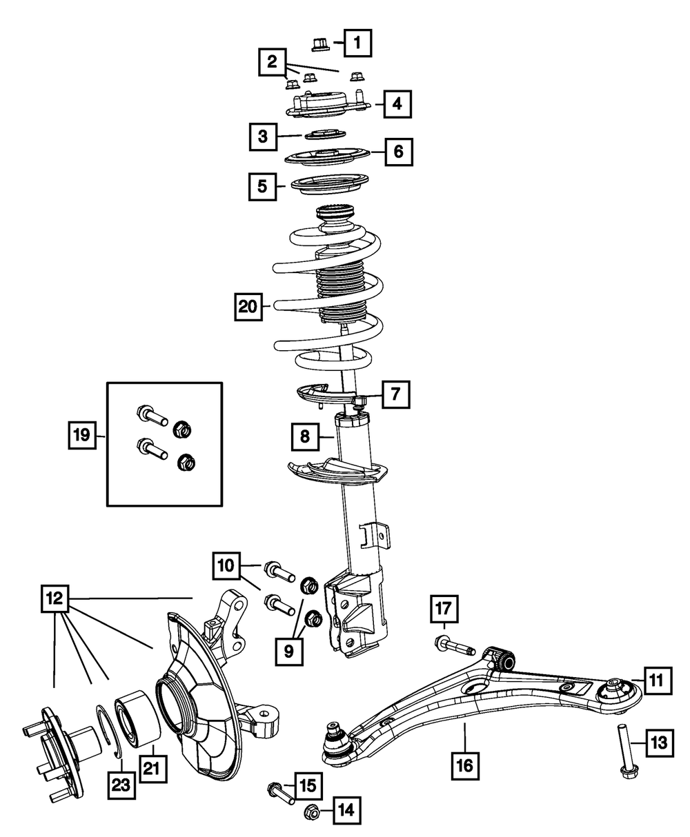 Genuine Mopar 6508262AA Knurled Replacement Bolt  