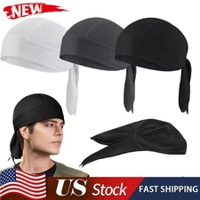 Cooling Doo Rag Skull Cap Sweat Wicking Head Wraps Helmet Liner Beanie Dew Rags
